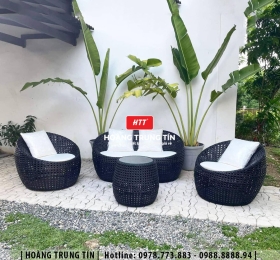 Sofa đan nhựa giả mây HTT079