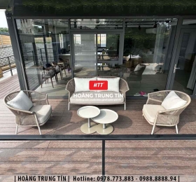 Sofa đan nhựa giả mây HTT15