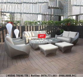 Sofa đan nhựa giả mây HTT13