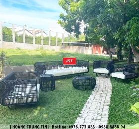 Sofa đan nhựa giả mây HTT01