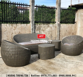 Sofa đan nhựa giả mây HTT02