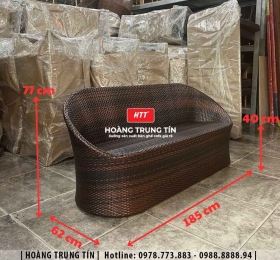 Sofa đan nhựa giả mây HTT084