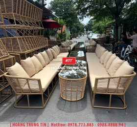 Sofa đan nhựa giả mây HTT40