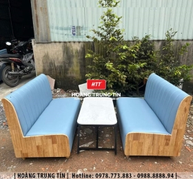 Sofa gỗ nệm cafe HTT07