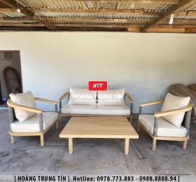 Sofa đan nhựa giả mây HTT04