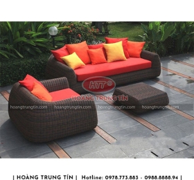 Sofa ngoài trời đan nhựa giả mây HTT0001