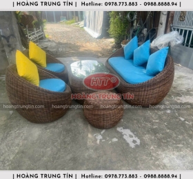 Sofa đan nhựa giả mây HTT007