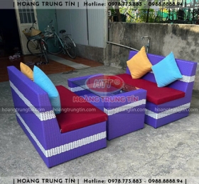 Sofa đan nhựa giả mây HTT009