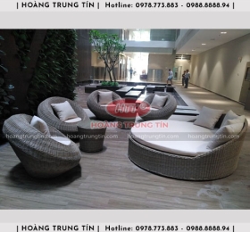 Sofa đan nhựa giả mây HTT012