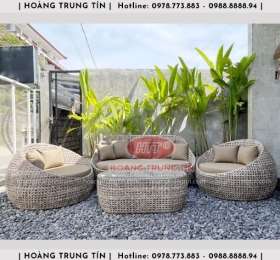 Sofa đan nhựa giả mây HTT014