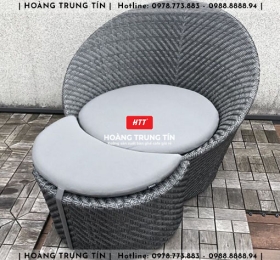 Sofa trứng đan nhựa giả mây HTT030