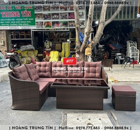 Sofa đan nhựa giả mây HTT036