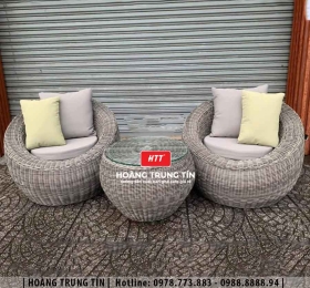 Sofa trứng đan nhựa giả mây HTT33