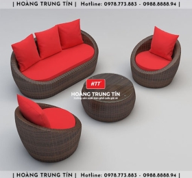 Sofa đan nhựa giả mây HTT055