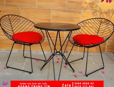 Bàn ghế cafe sắt - Mẫu mã đa dạng, giá thành hợp lý