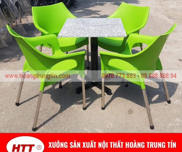 Cung cấp bàn ghế cafe nhựa đúc tại Tiền Giang