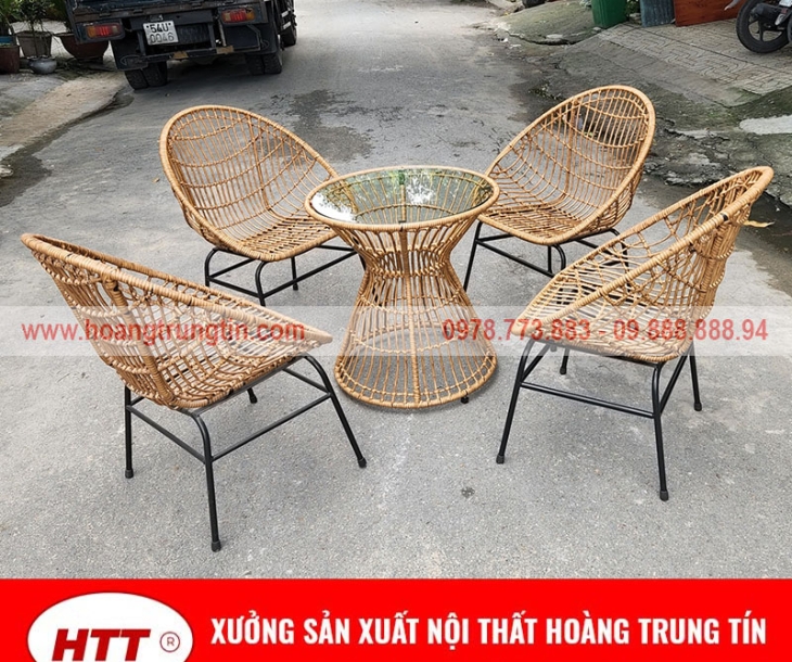 Xưởng sản xuất bàn ghế nhựa giả mây (mây nhựa) cao cấp tại Gia Lai