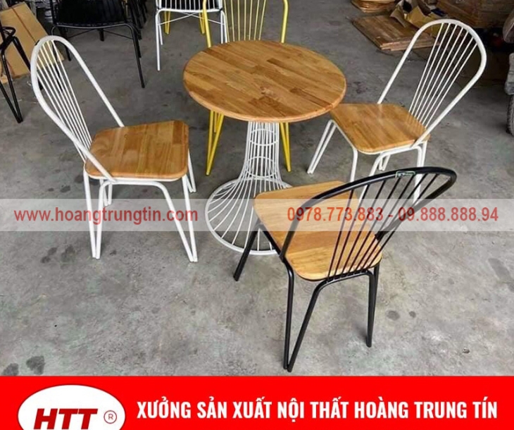 Xưởng cung cấp bàn ghế sắt gỗ giá rẻ tại Bình Định