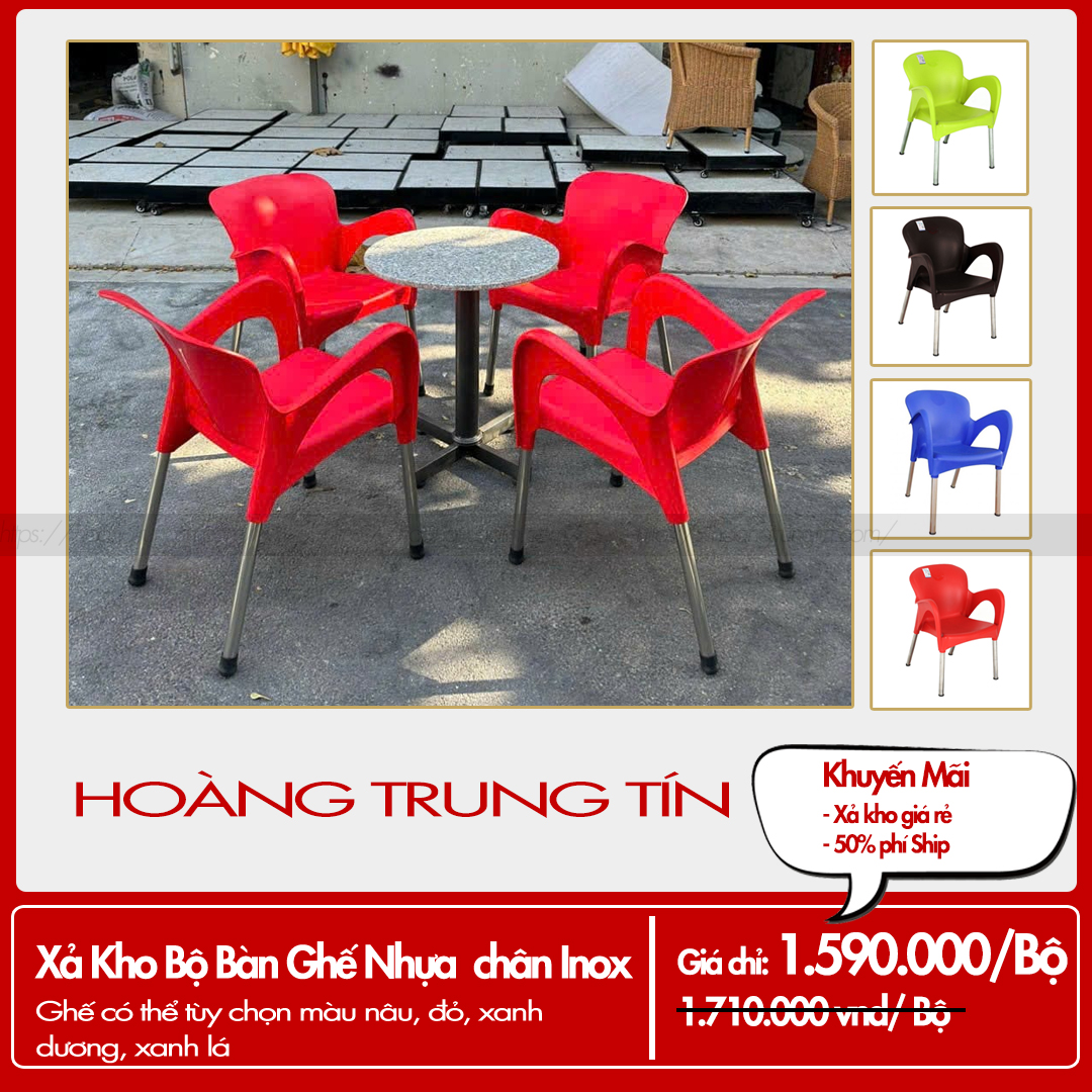 Bàn ghế cafe nhựa