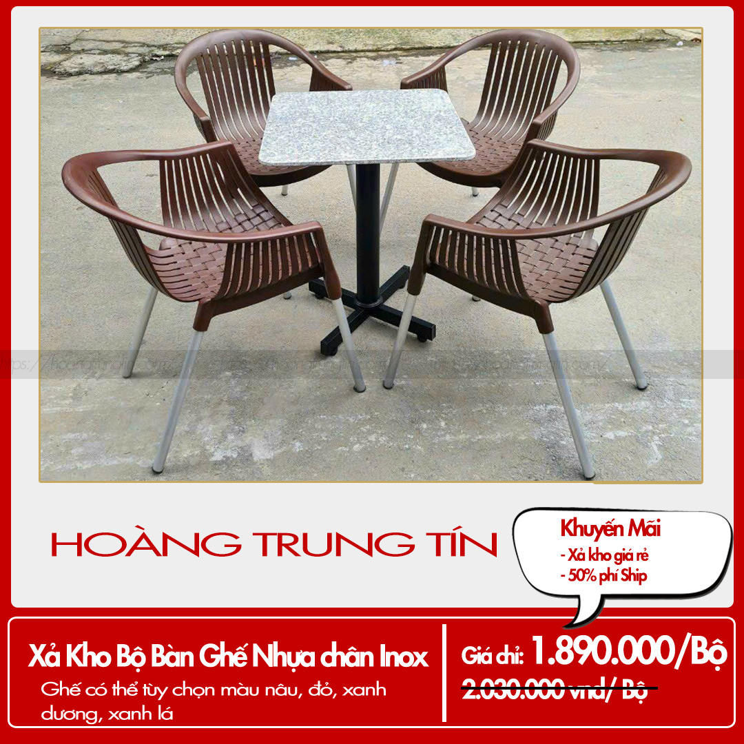 Bàn ghế nhựa giá như thanh lý