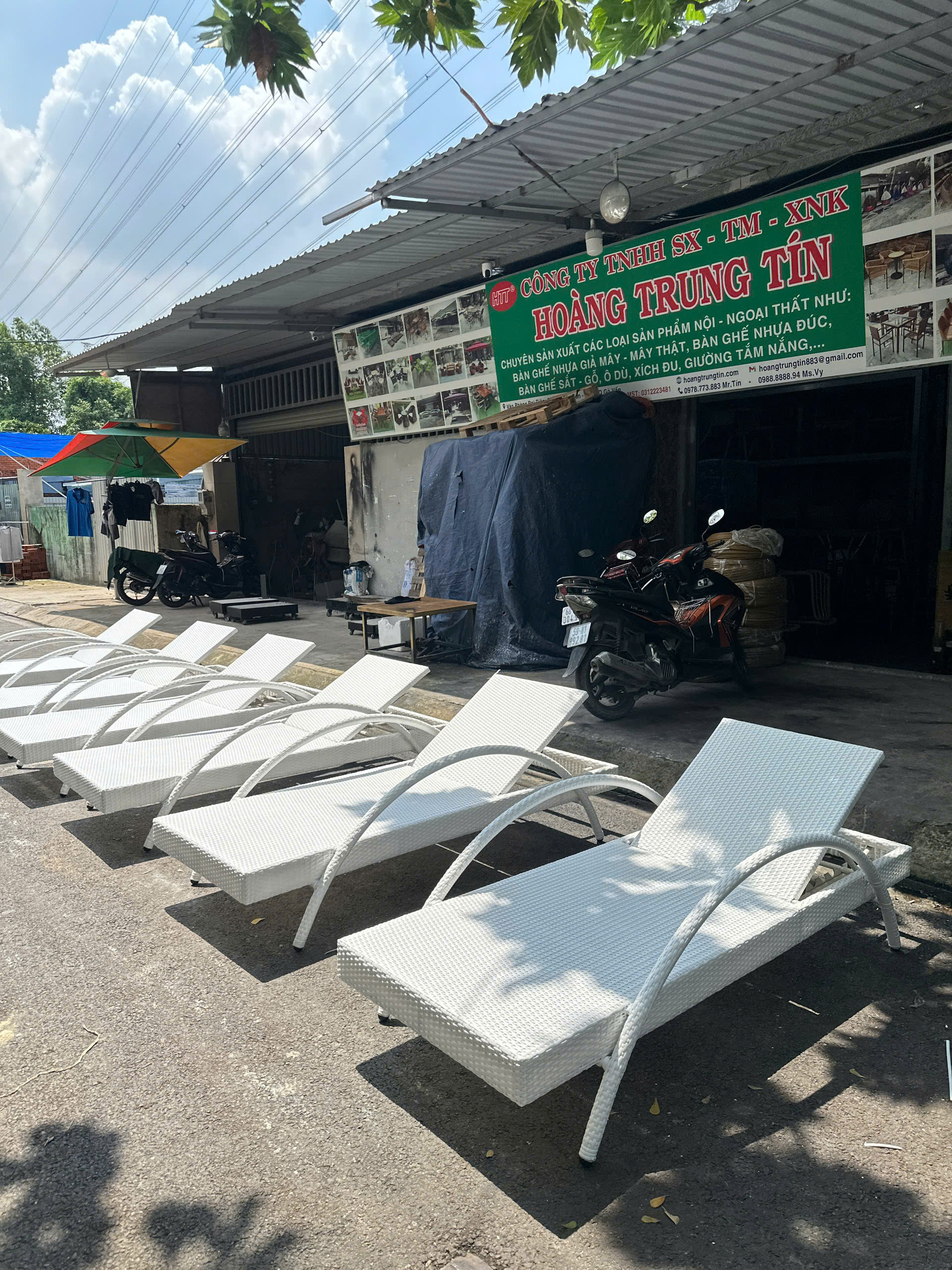Giường Tắm Nắng Mây Nhựa Cao Cấp – Sản Xuất Trực Tiếp Tại Xưởng Hoàng Trung Tín