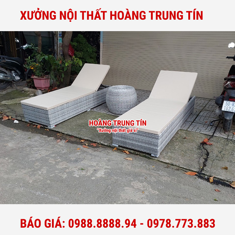 Giường tắm nắng nhựa giả mây là gì?