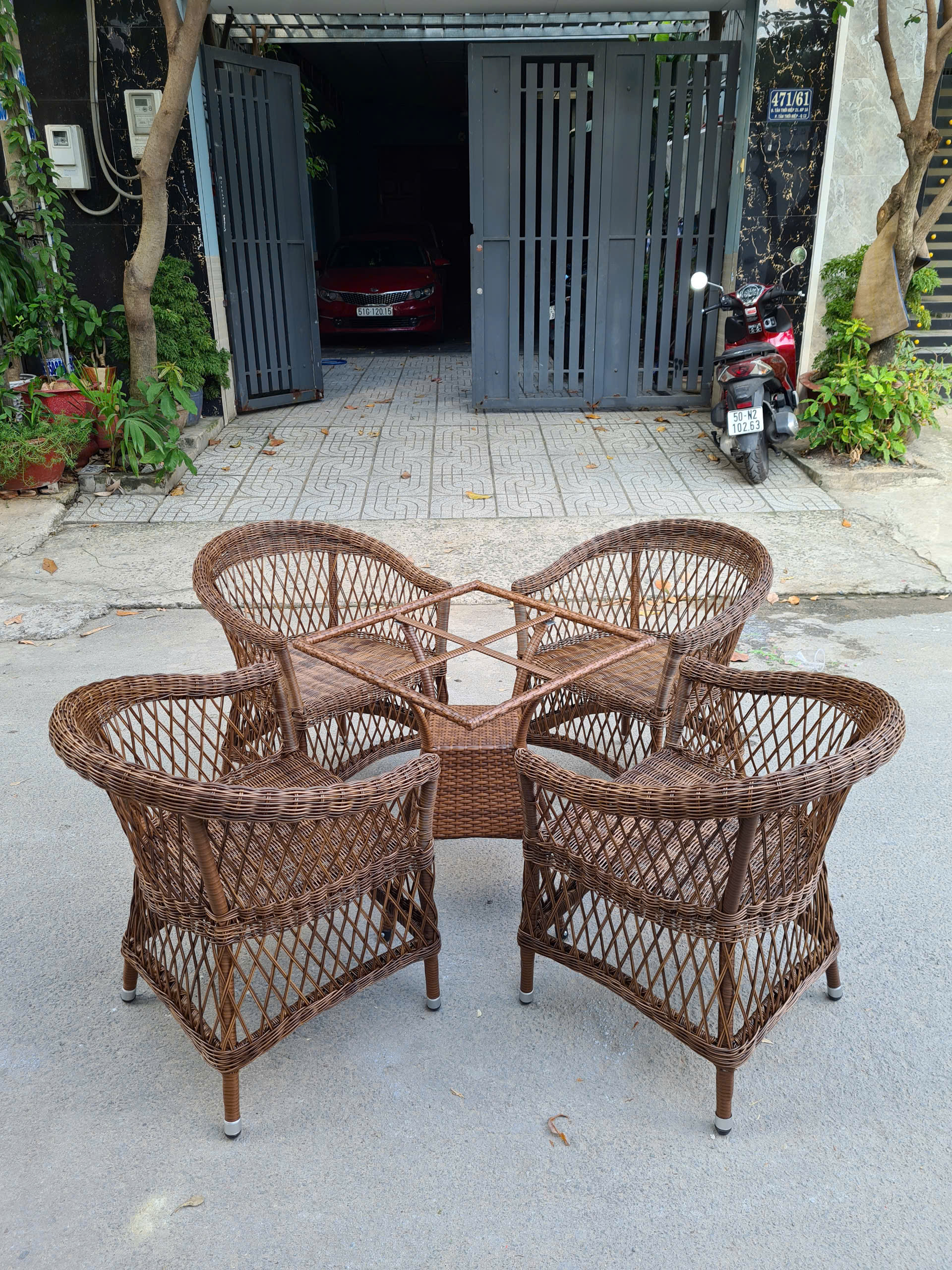 Bộ Bàn Ghế Giả Mây Thanh Lý Mẫu Số 01 – Hàng Mới Giá Cũ