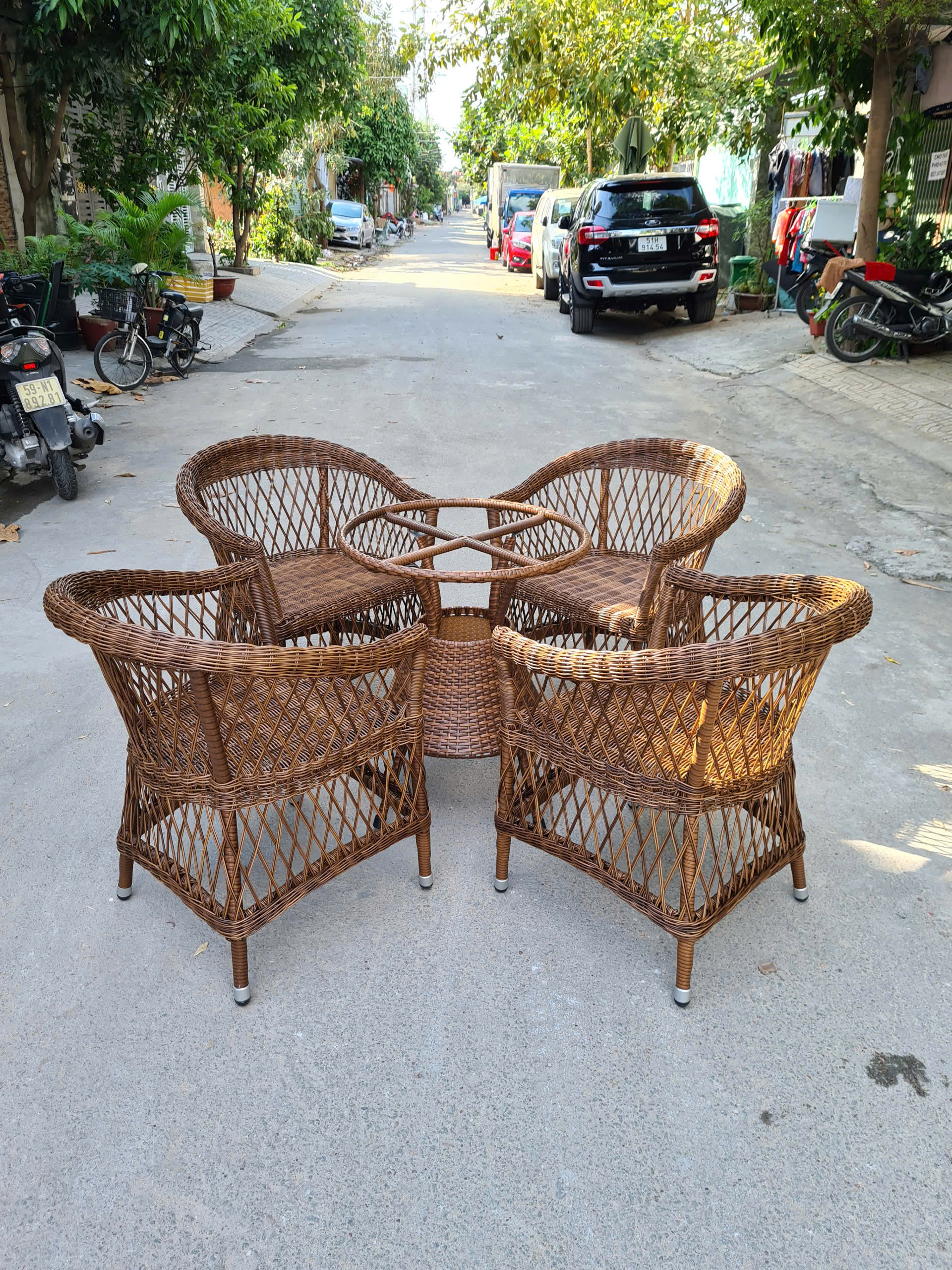 Bộ Bàn Ghế Giả Mây Thanh Lý Mẫu Số 01 – Hàng Mới Giá Cũ