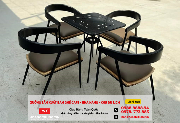 Các xu hướng thiết kế bàn ghế gỗ cafe ngoài trời mới nhất