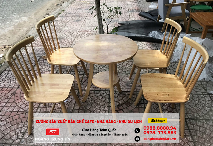 Bàn ghế gỗ cafe giá rẻ