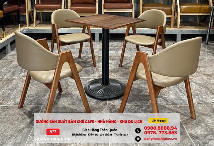 Các chất liệu bàn ghế gỗ cafe phổ biến