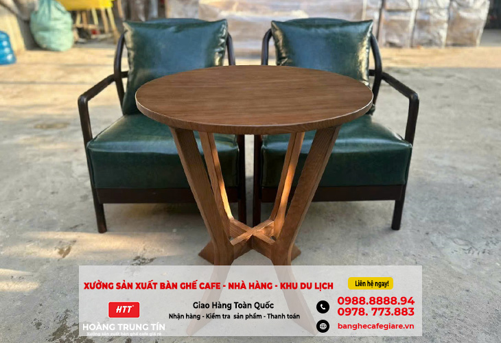 Mẫu bàn ghế gỗ cafe hiện đại