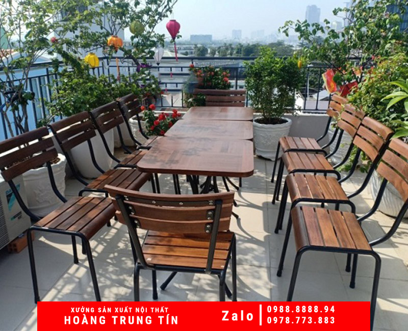 HOÀNG TRUNG TÍN - Bàn ghế fansipan rất phò hợp các quán cafe sân vườn Đồng Tháp