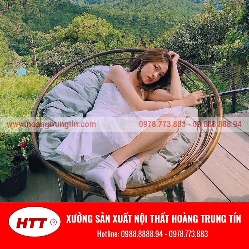 Mẫu ghế thư giãn từ gỗ, tre nứa nhẹ nhàng, cá tính tại TP.HCM